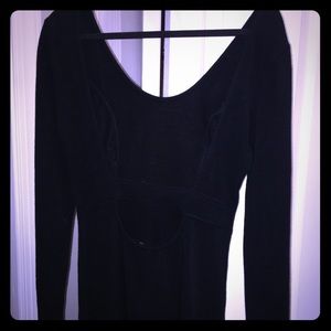 Black bodycon long sleeve dress